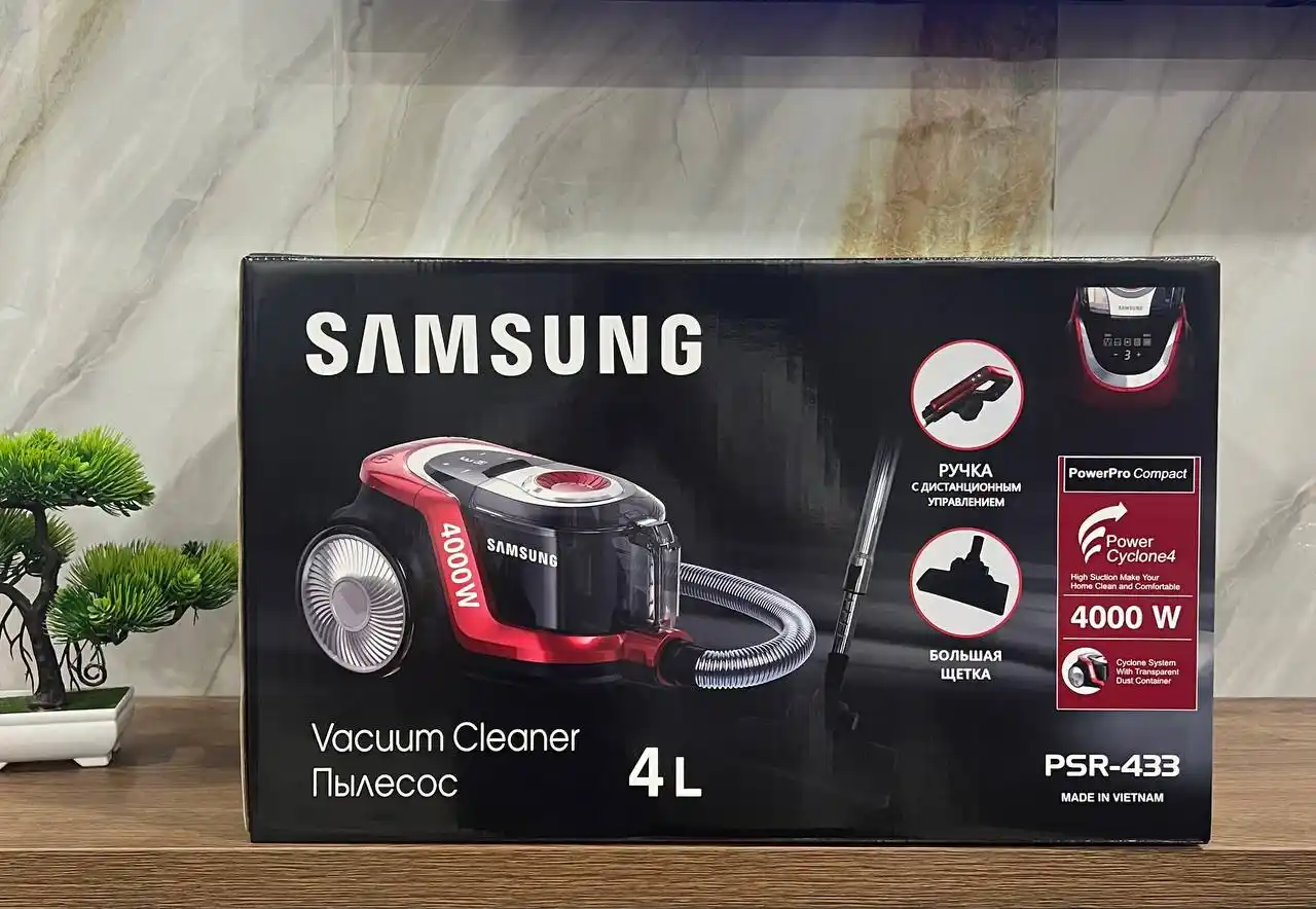 Пылесос Samsung PowerPro PSR-433, 4000w, 4 л, с телескопической трубкой, с HEPA фильтром
