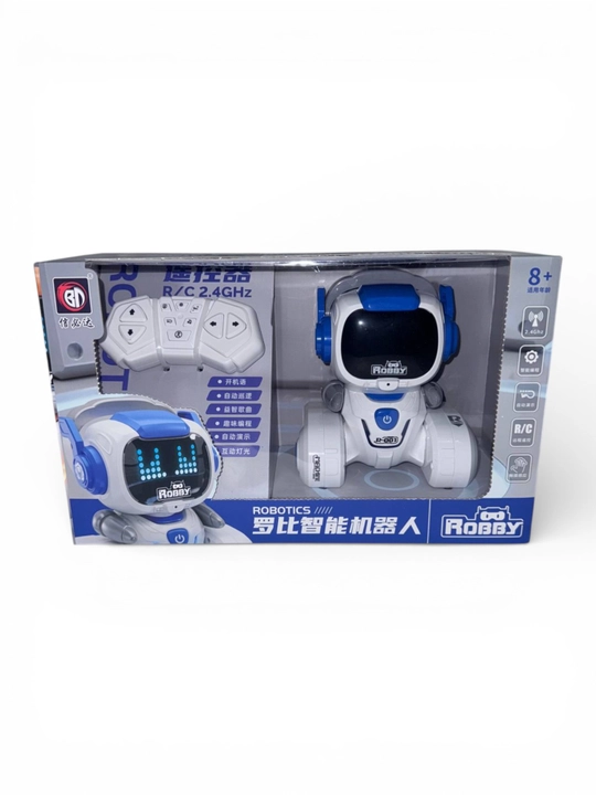 Interaktiv Robby robot, 2.4 GGs pult, sensor, LED, TYPE-C