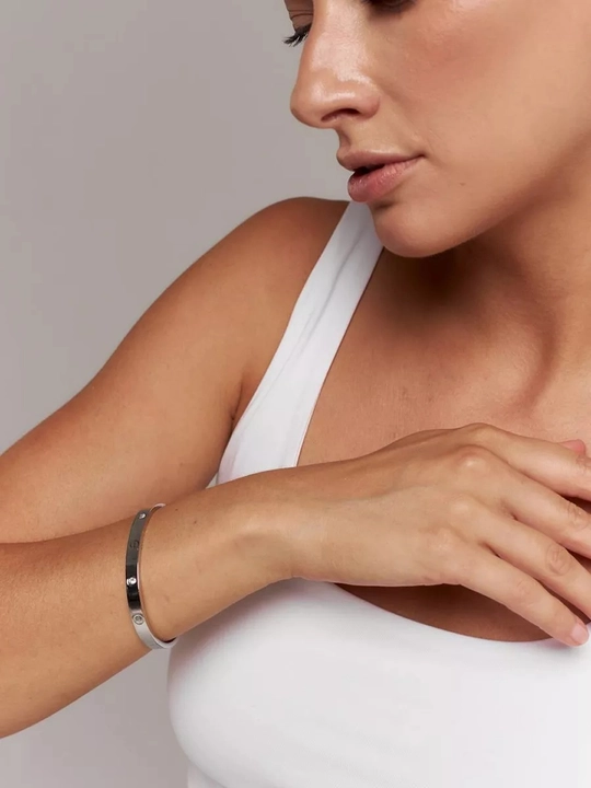 Браслет "Stainless Steel", женская бижутерия, в стиле cartier