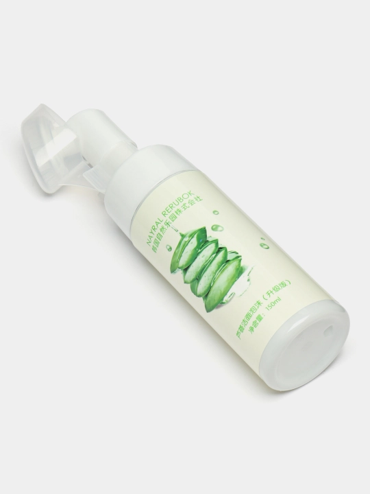 Пенка для умывания лица Nayral Rerubck, увлажняющая, с aлоэ вера и щеточкой, 150 мл