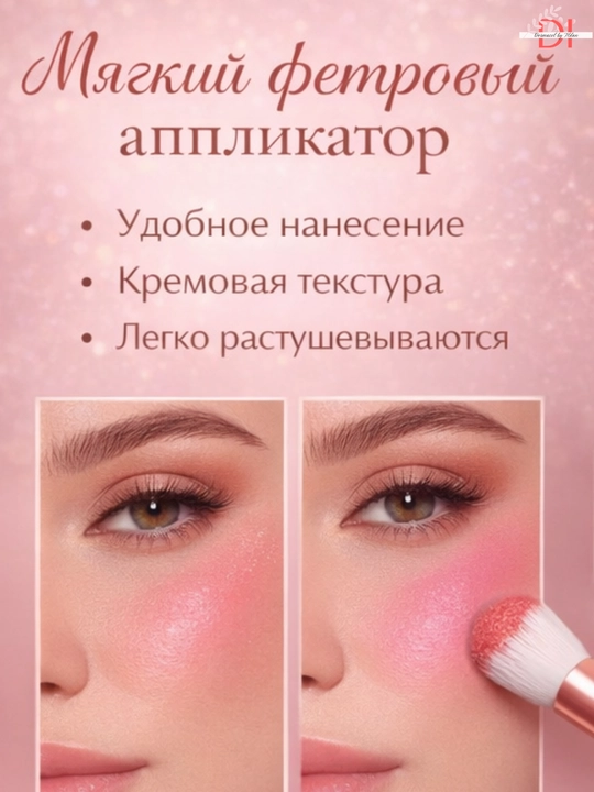 Suyuq rumyana Huda Beauty aplikator bilan-kremli formula, mayin tekstura, mayin tekstura