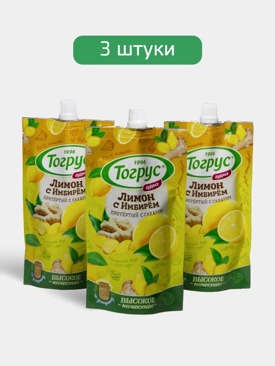 Imbir bilan limon shakar bilan pyuresi TOGRUS, 250 g