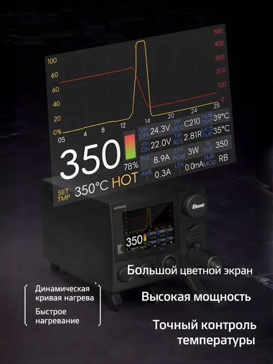Qianli H400 Smart 400 Vt kuchli raqamli payalnik stansiyasi, C115/C210/C245 mos