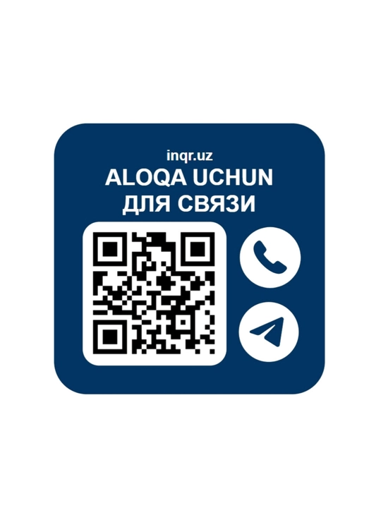 INQR Avtovizitka – avtomobil oynasi uchun, egasi bilan aloqa, inqr