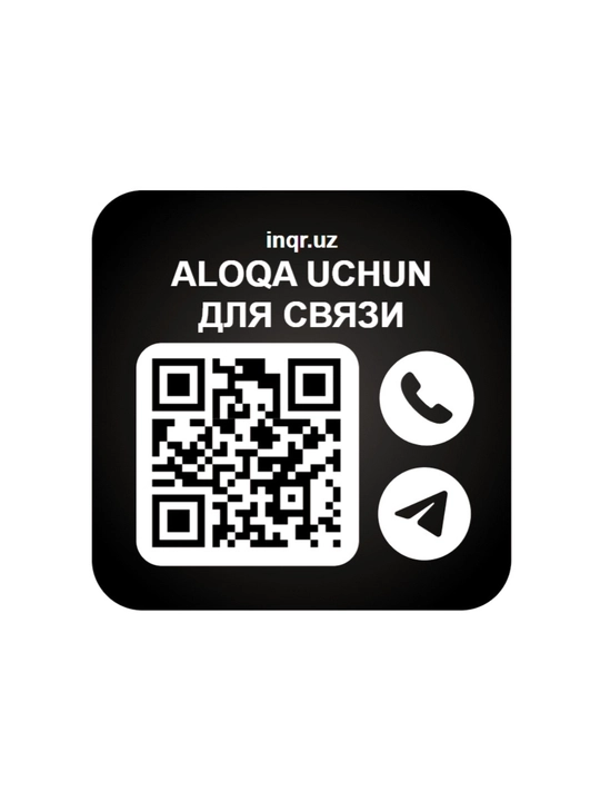 INQR Avtovizitka – avtomobil oynasi uchun, egasi bilan aloqa, inqr