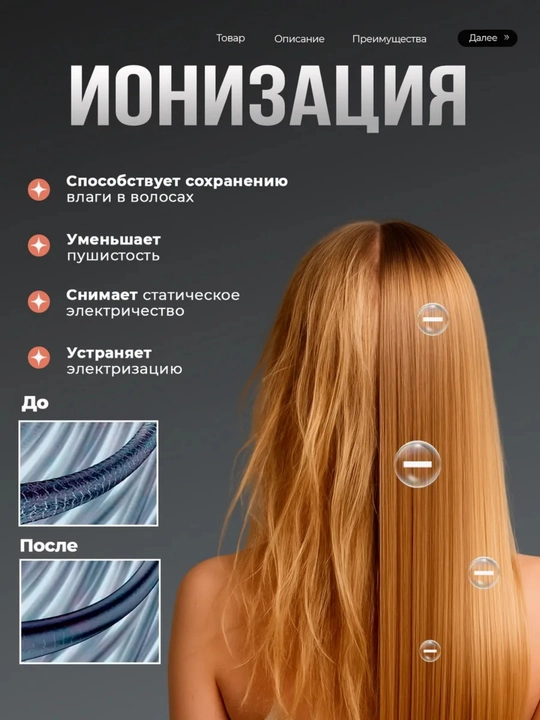Выпрямитель для волос Cronier, 230°C, титановый, 14 режимов