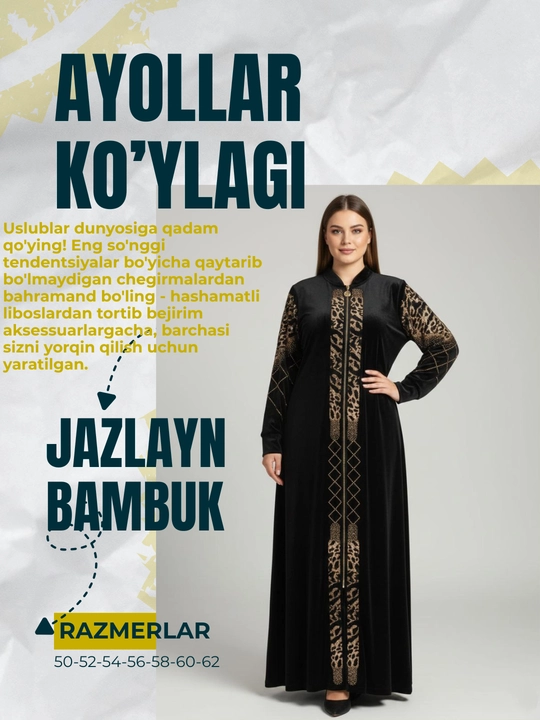 Katta o'lchamdagi ayollar libosi - 
