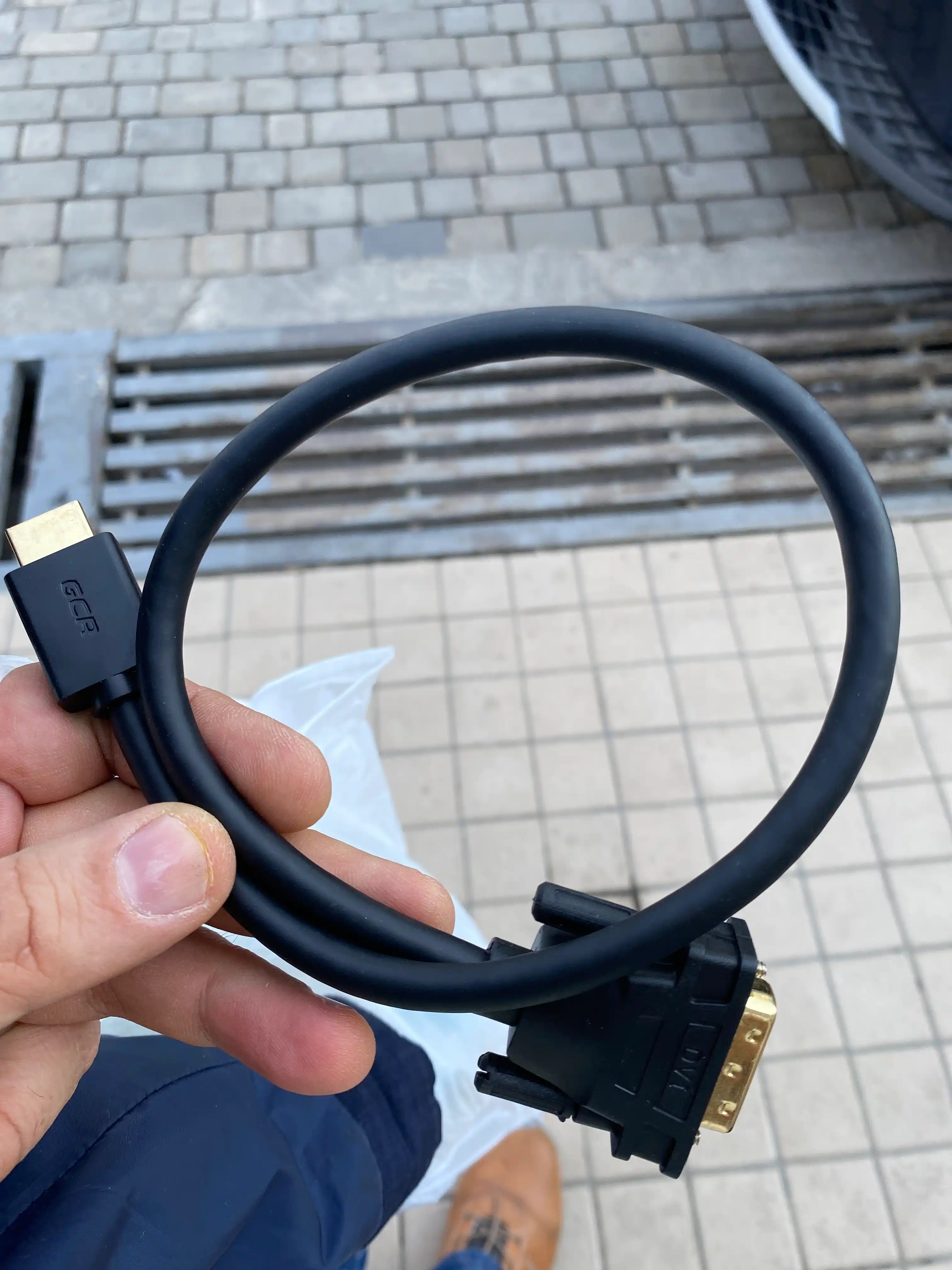 GCR Smart TV PS4 monitor uchun HDMI - DVI-D ikki tomonlama adapter kabeli