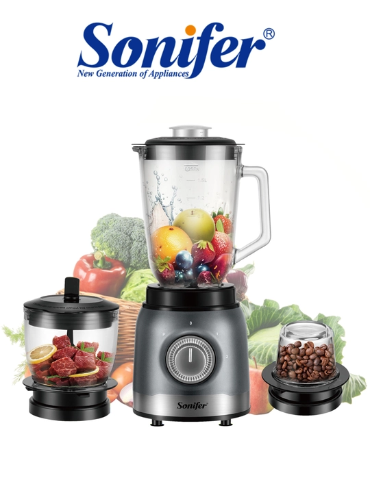 Blender, 3 tasi 1 da, Sonifer SF-8125, 500W, idish hajmi 1,5 litr - 