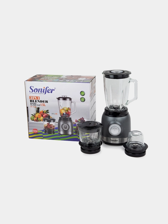 Blender, 3 tasi 1 da, Sonifer SF-8125, 500W, idish hajmi 1,5 litr