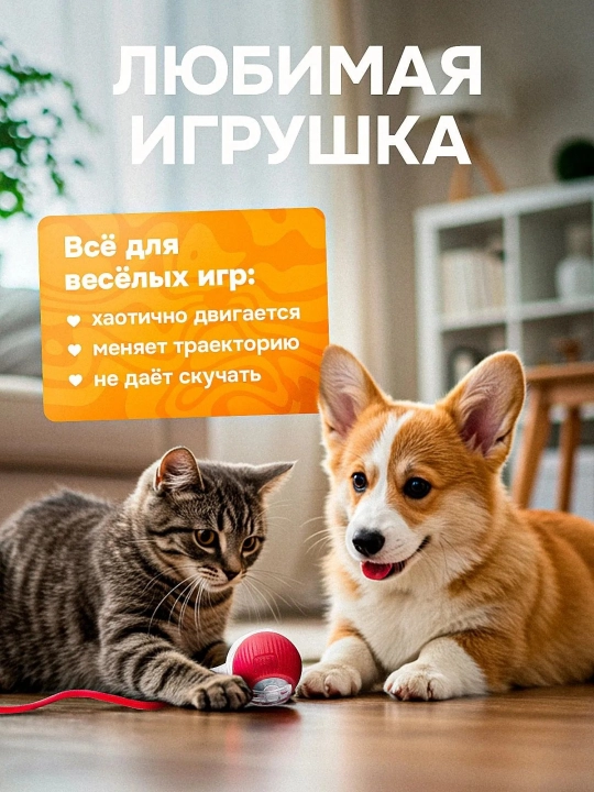 Hayvon o'yinchoqlari interaktiv aqlli to'p