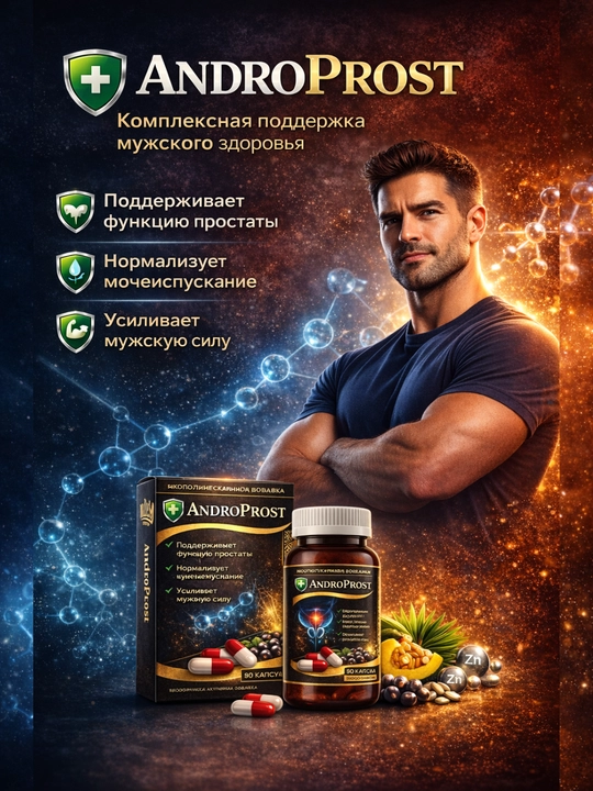 Androprost erkaklar sog‘ligi va prostata uchun 90 kapsula - 