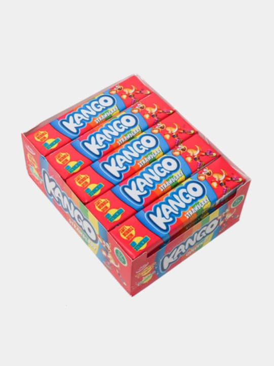 Жевательная резинка KANGO со вкусом клубники, 24 штуки - 