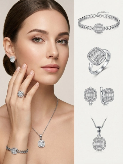 Комплект украшений, серьги, кольцо, браслет, цепочка, Messika Bvlgari, Vancleef — CARTEIR-XTOY-ВИШН-XTOY7