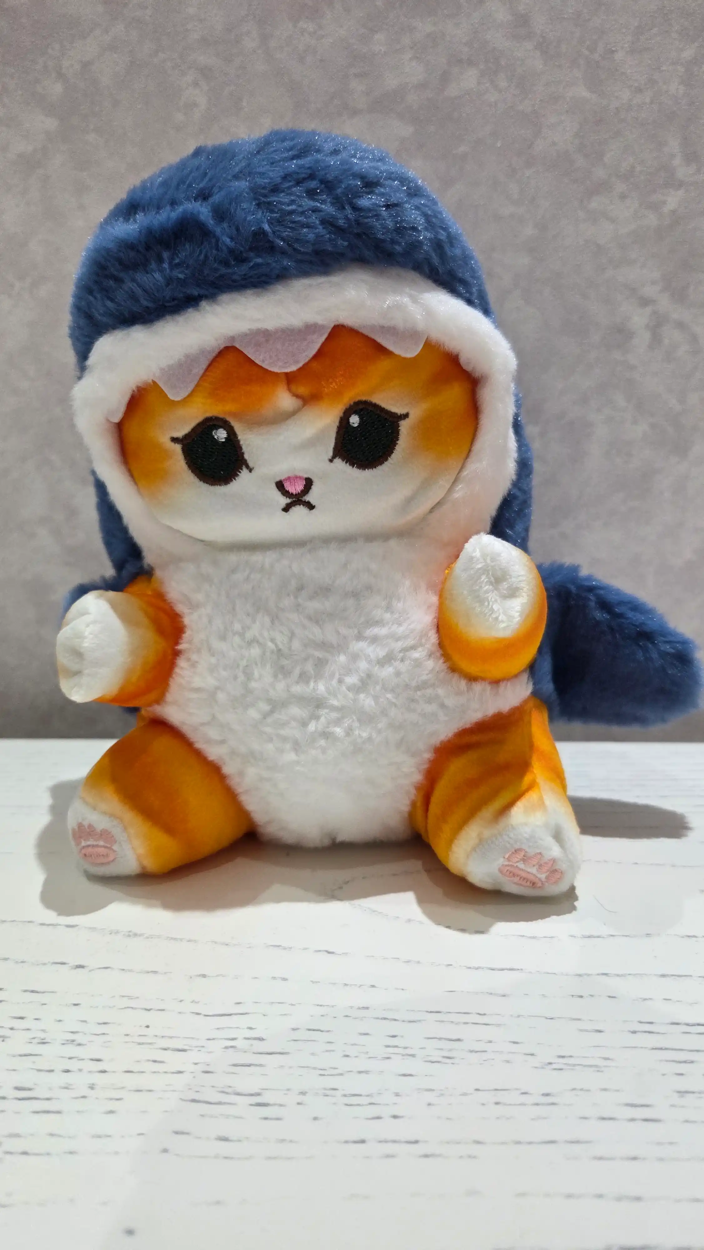 Мягкая игрушка кот акула плюшевый