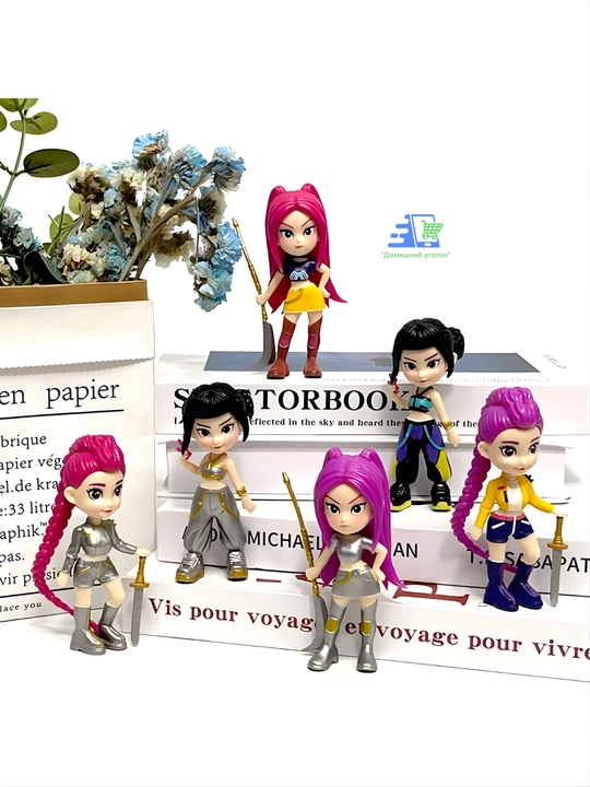K-Pop Demon Hunters syurpriz figurkasi demon ovchi qizlar, kolleksion