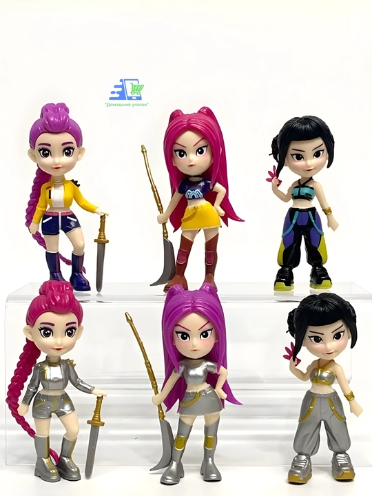 K-Pop Demon Hunters syurpriz figurkasi demon ovchi qizlar, kolleksion