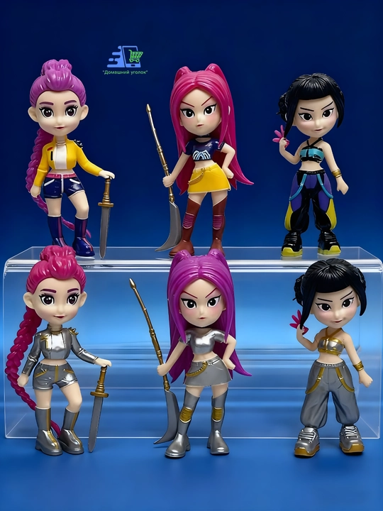K-Pop Demon Hunters syurpriz figurkasi demon ovchi qizlar, kolleksion