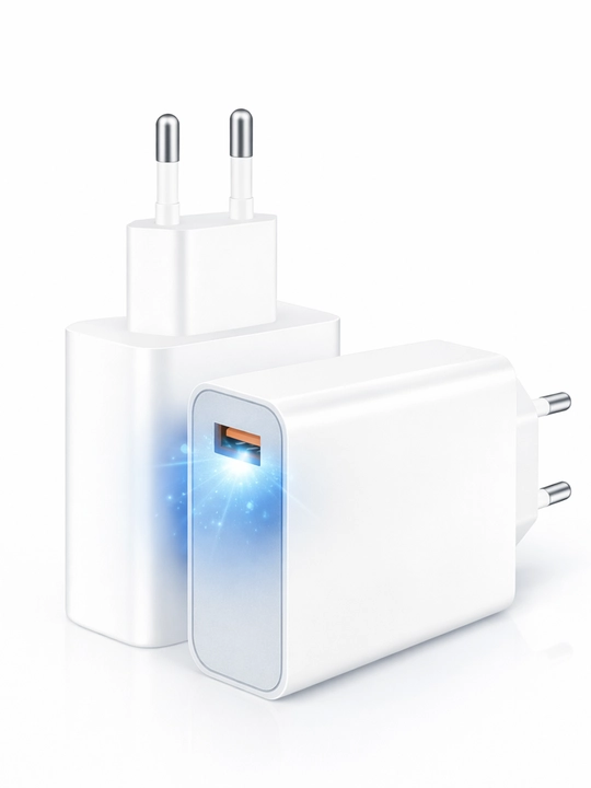 Зарядное устройство 120W PLY-89C – Быстрая зарядка, USB-A, кабель Type-C, EU вилка