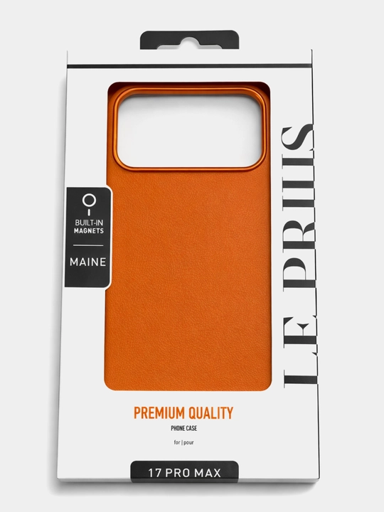 IPhone 17-16 Pro/Pro Max uchun tabiiy charm g‘ilof. Le Prius Maine Magsafe g‘ilofi
