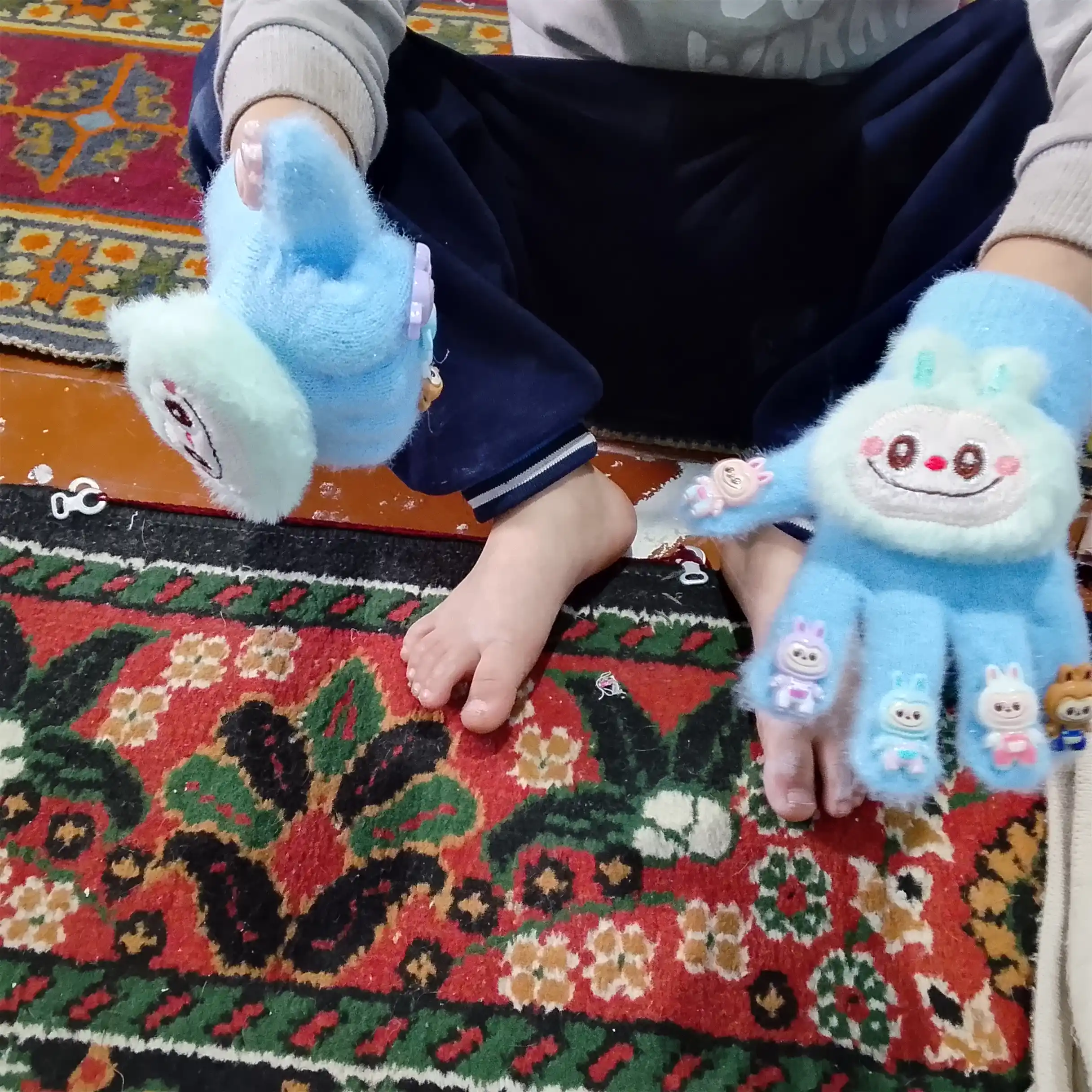 Лабубу перчатки, детские зимние перчатки, детские перчатки для мальчиков и девочек