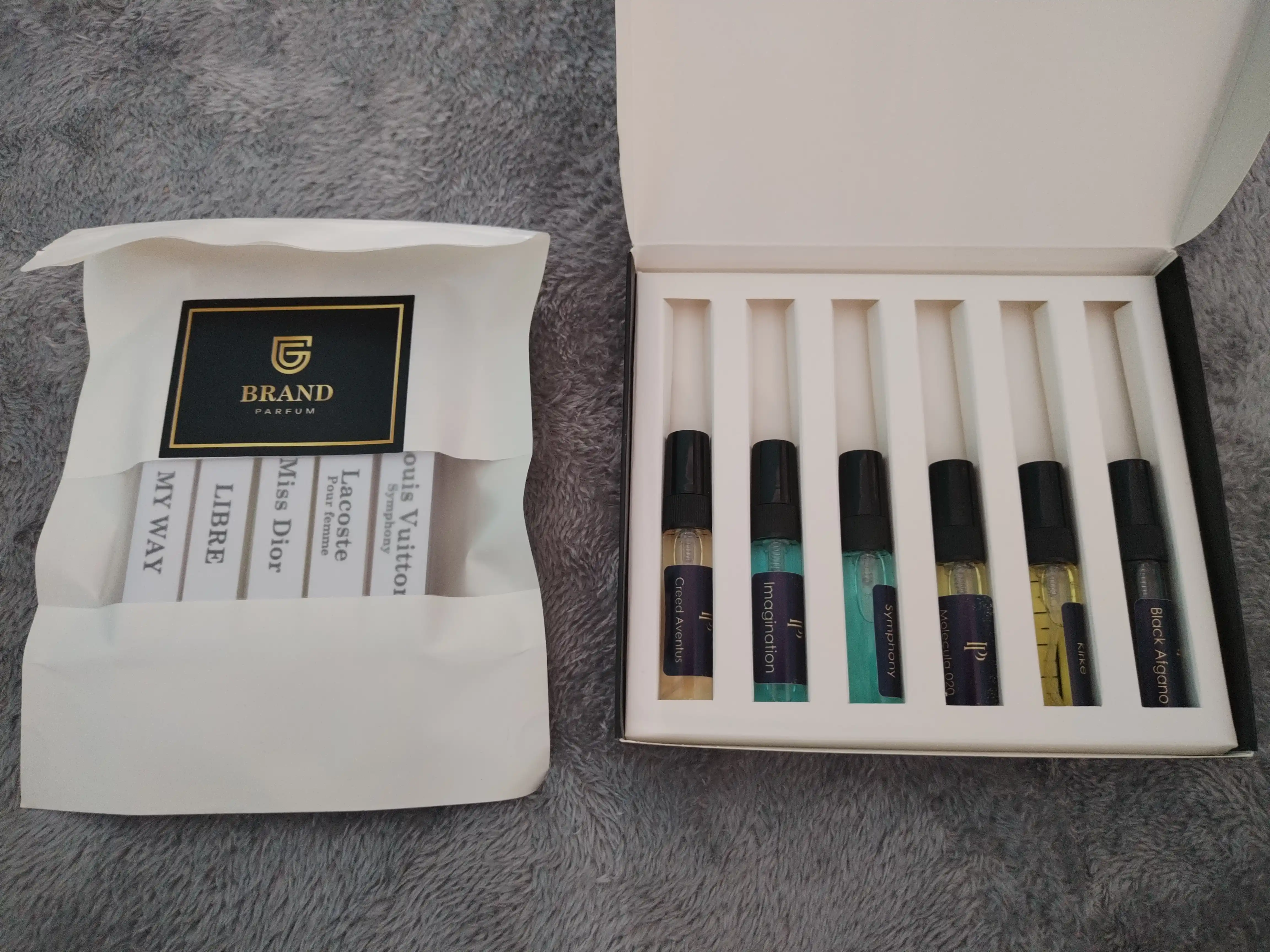 Erkaklar uchun atir, Symphony, Imagination, Kirke, Creed, Black Afgano, Molekula 020, 6n1