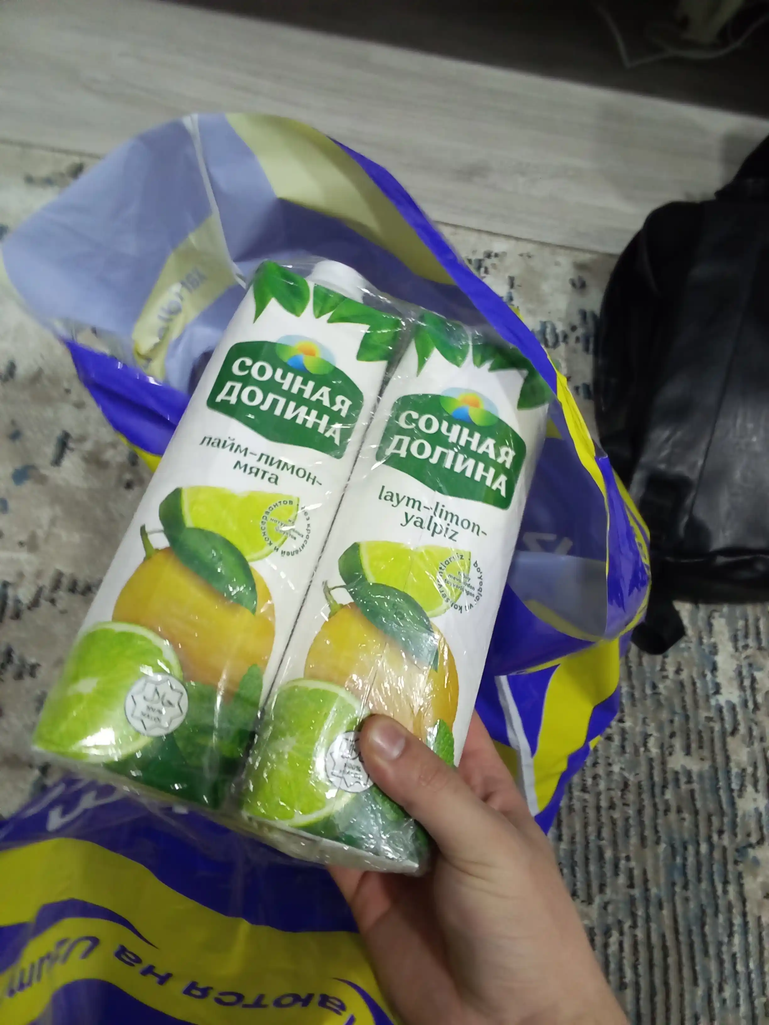 Сок "Сочная Долина"  Лимон-лайм-мята, 1 л х 2шт