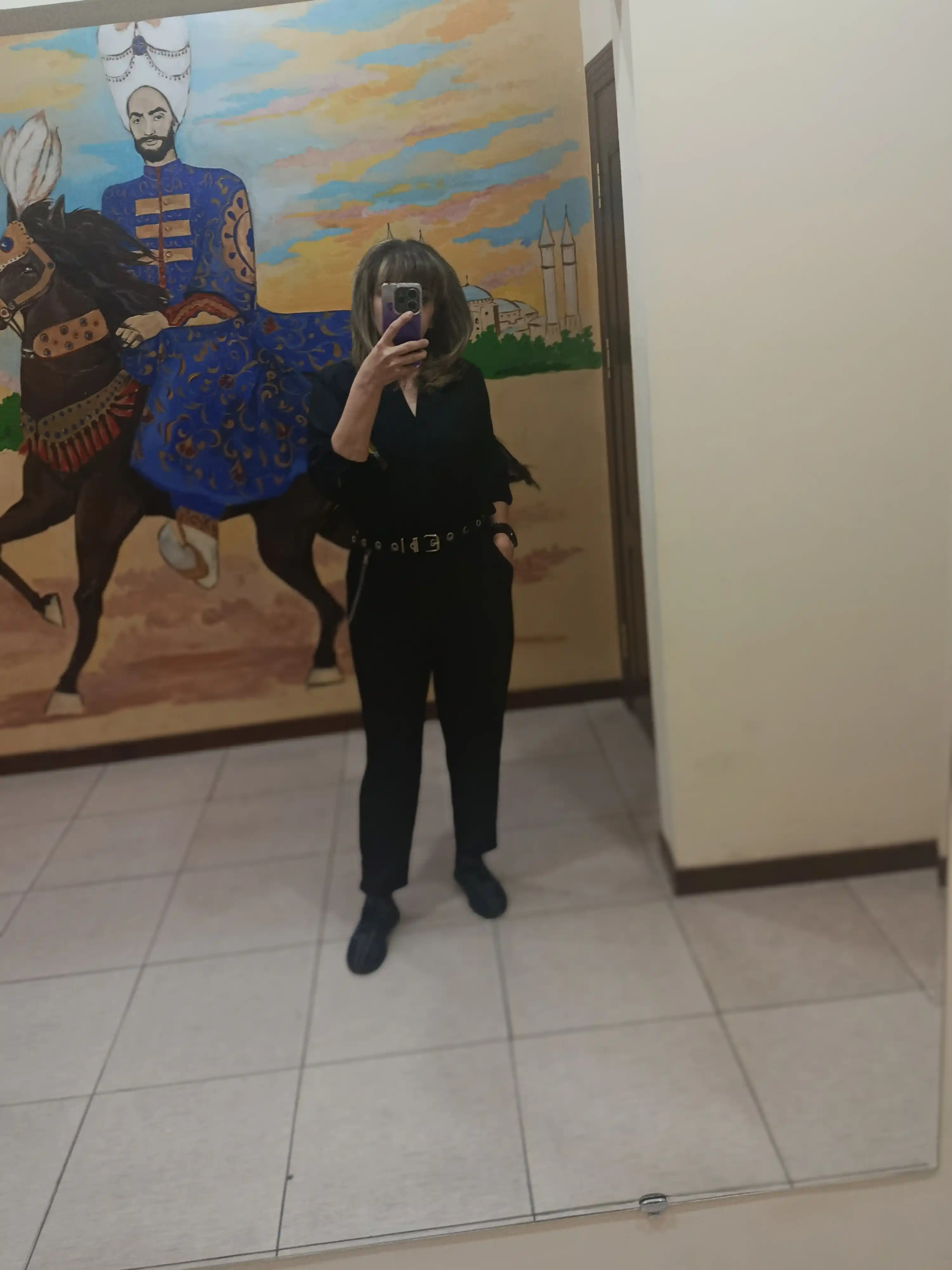 Ayollar uchun rezinkali klassik qora shim, bahorgi va kuzgi ayollar shimi