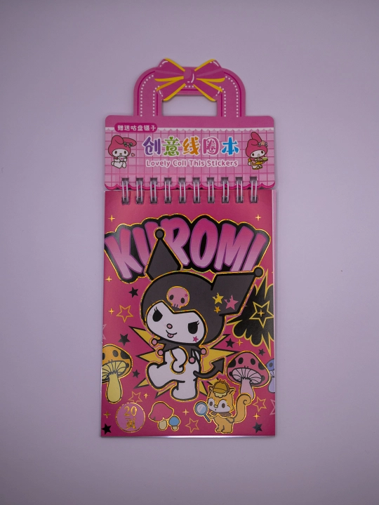 Блокнот Kuromi, наборы креативной бумаги и стикеров - 