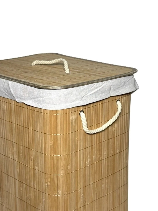 Корзина для белья, бамбуковая 40х30х50см 60л, корзина для игрушек