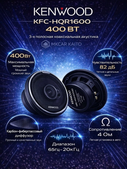 Автомобильные колонки Kenwood KFC-HQR1600