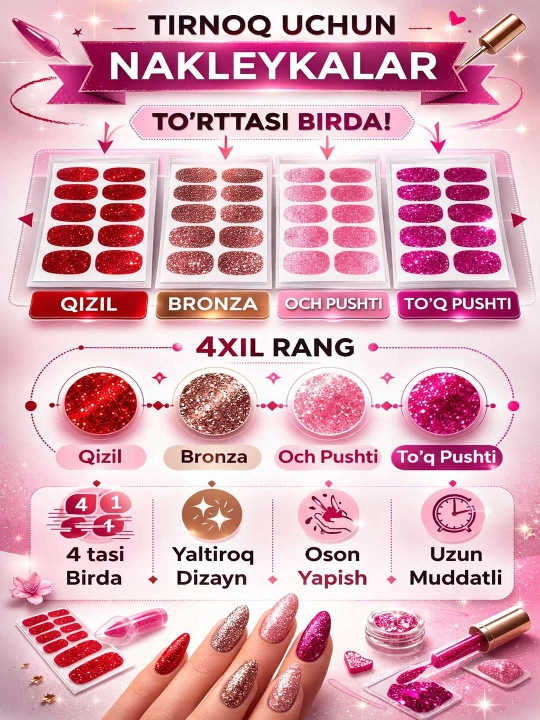 Qizlar va ayollar uchun yopishtiriladigan tirnoqlar, zamonaviy, dekorativ - 
