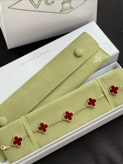 Браслеты для женщин и девушек Van Cleef, не меняет цвет и не темнеет — FSNLADY-2VANCLEEF-АЛЫЙ
