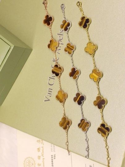 Браслеты для женщин и девушек Van Cleef, не меняет цвет и не темнеет — FSNLADY-2VANCLEEF-КОРИЧН