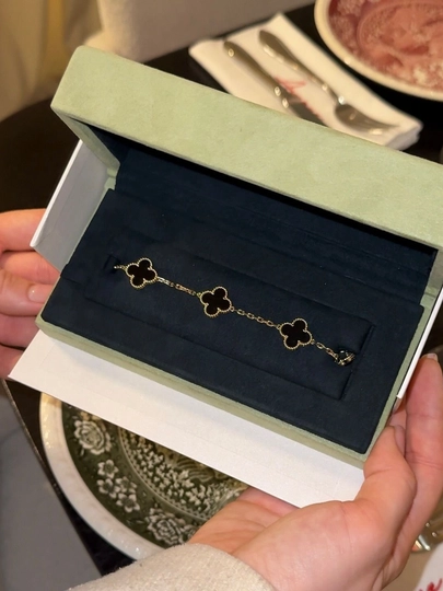 Браслеты для женщин и девушек Van Cleef, не меняет цвет и не темнеет — FSNLADY-2VANCLEEF-ЧЕРН