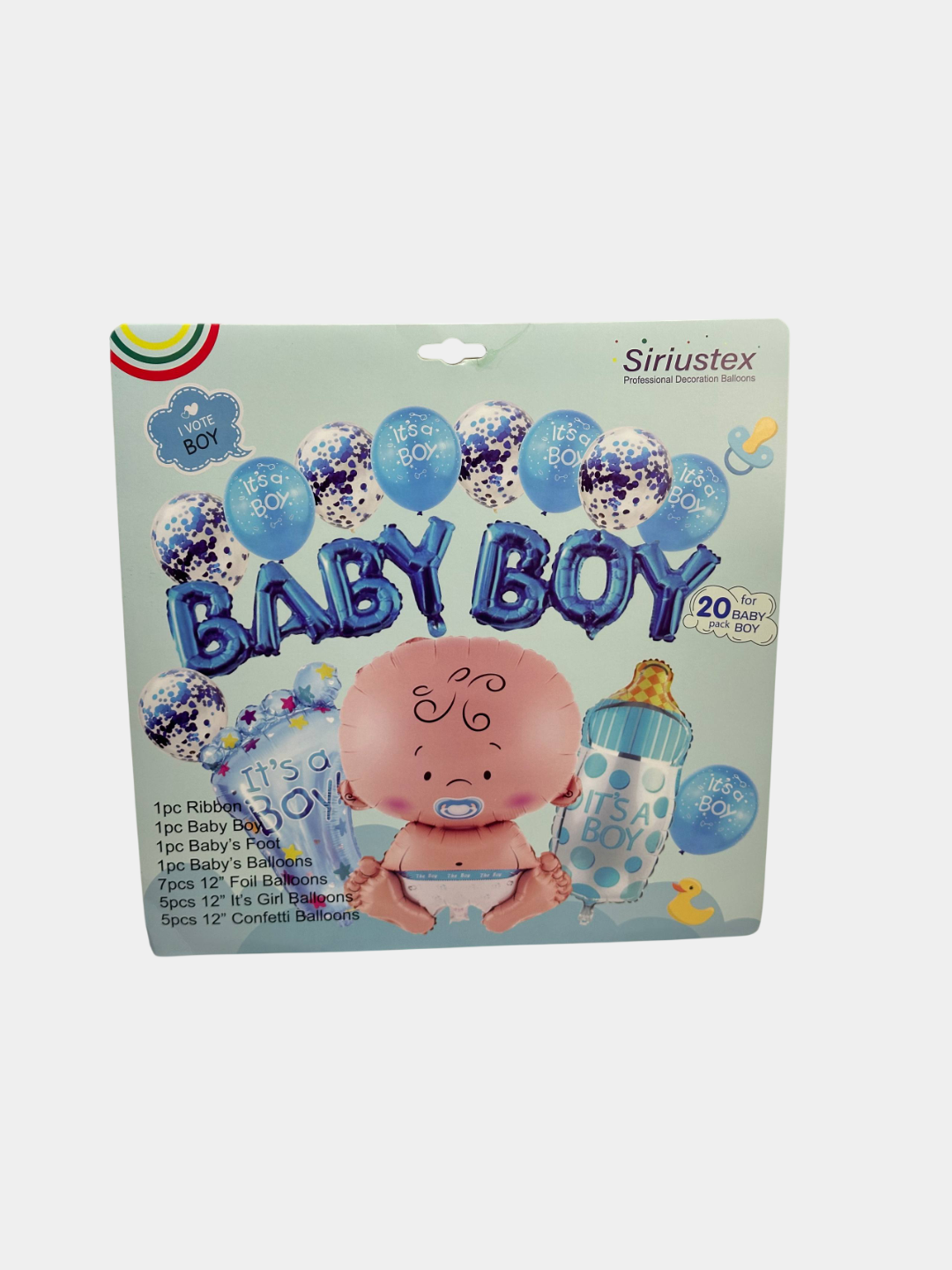 Baby Boy va baby girl folgali sharlar to'plami va gender party