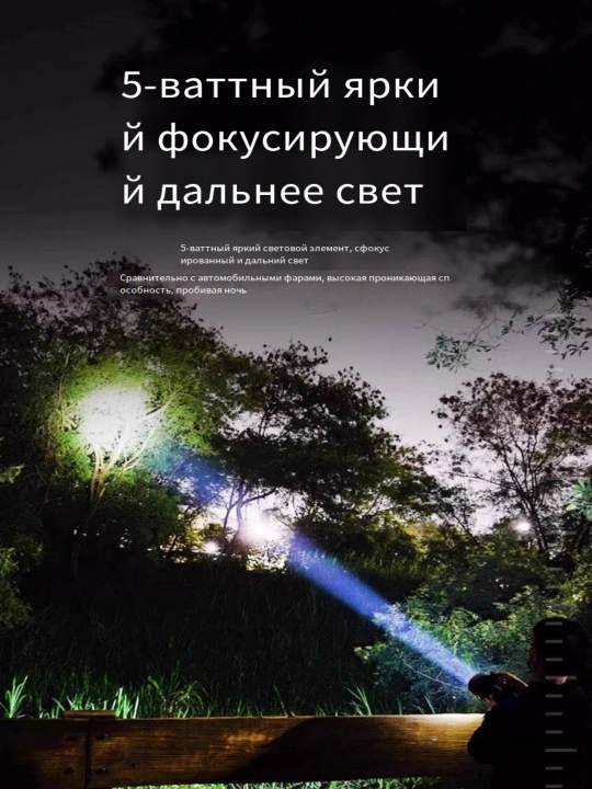 Zaryadlovchi chiroq, kuchli yorug'lik uy foydalanuvchisi tashqi qidiruv chirog'i LED