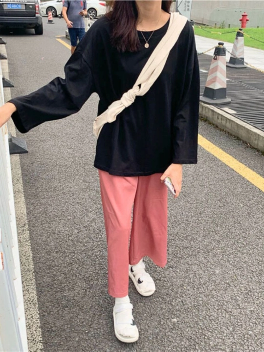Ayollar uchun oversize longsliv, kofta - 