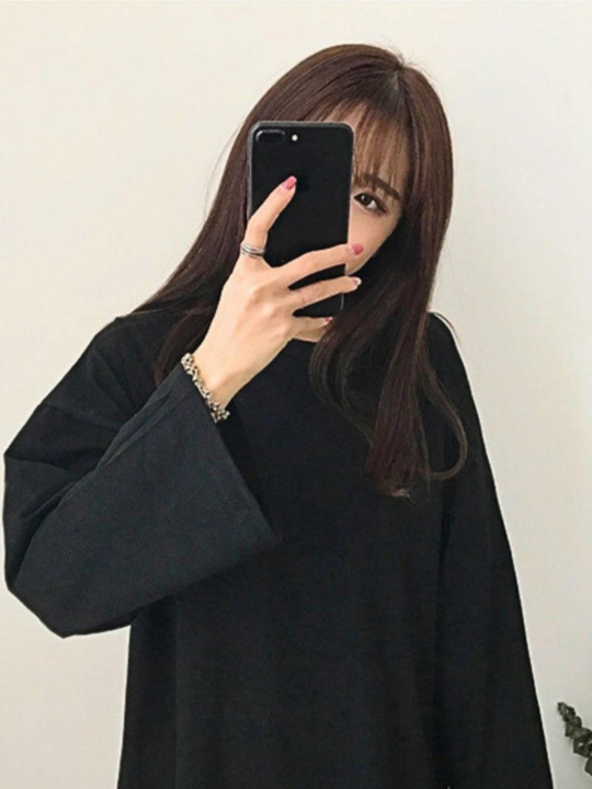 Ayollar uchun oversize longsliv, kofta