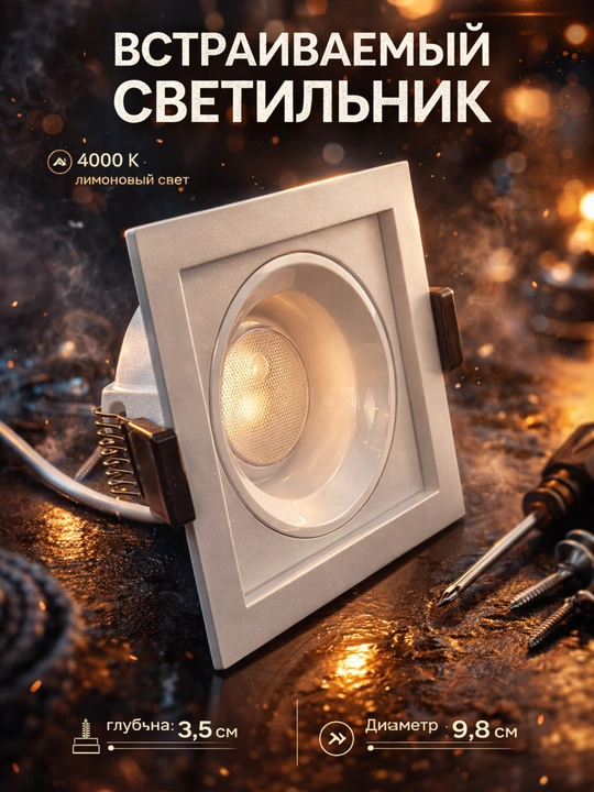 Chuqurchaga o'rnatilgan LED shift chiroqchasi