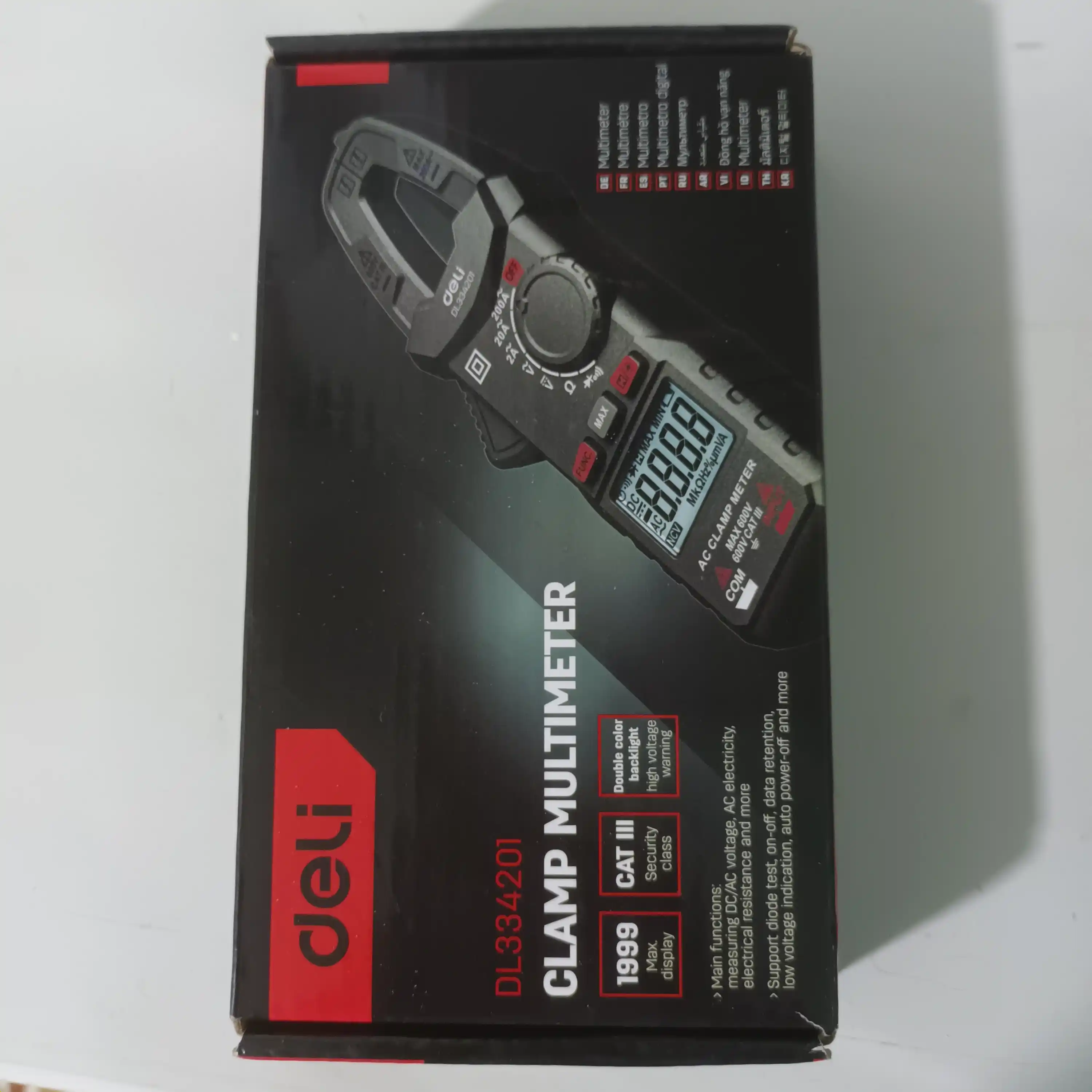 Qisqichli raqamli multimetr Deli EDL334201