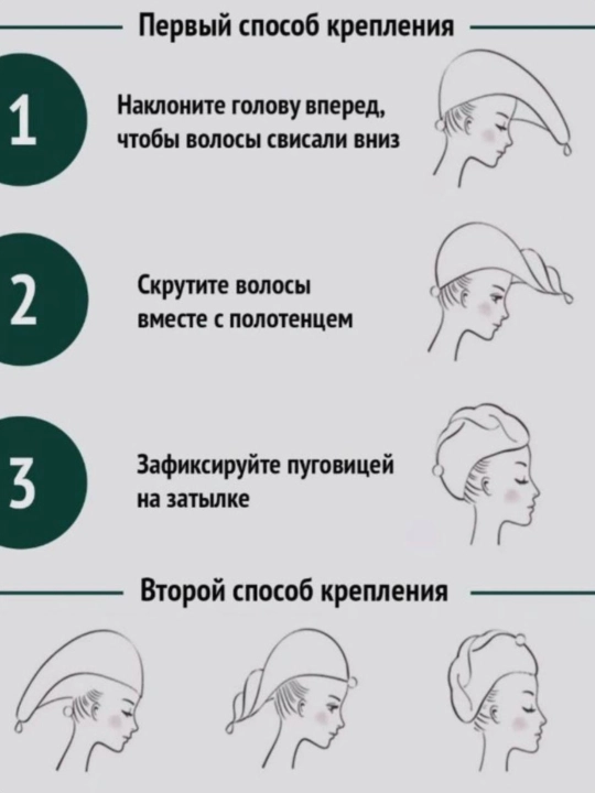 Полотенце для сушки волос из микрофибры, с пуговицей, тюрбан, чалма