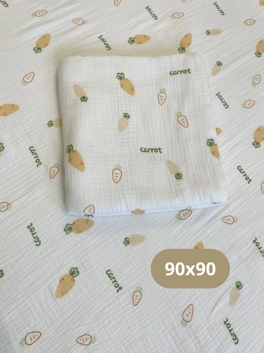 Муслиновая пелёнка для младенцев, 100% хлопок, 90 x 90