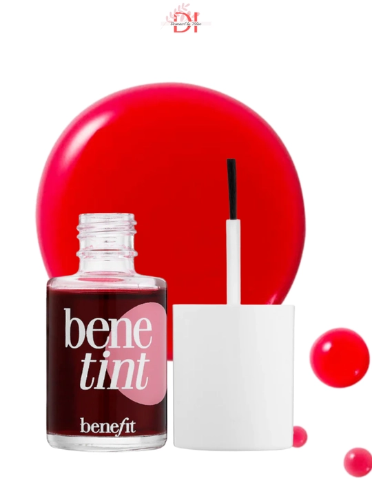 Lab va yonoqlar uchun Benefit Bene tint - tabiiy pushti rang, suyuq, yengil formula