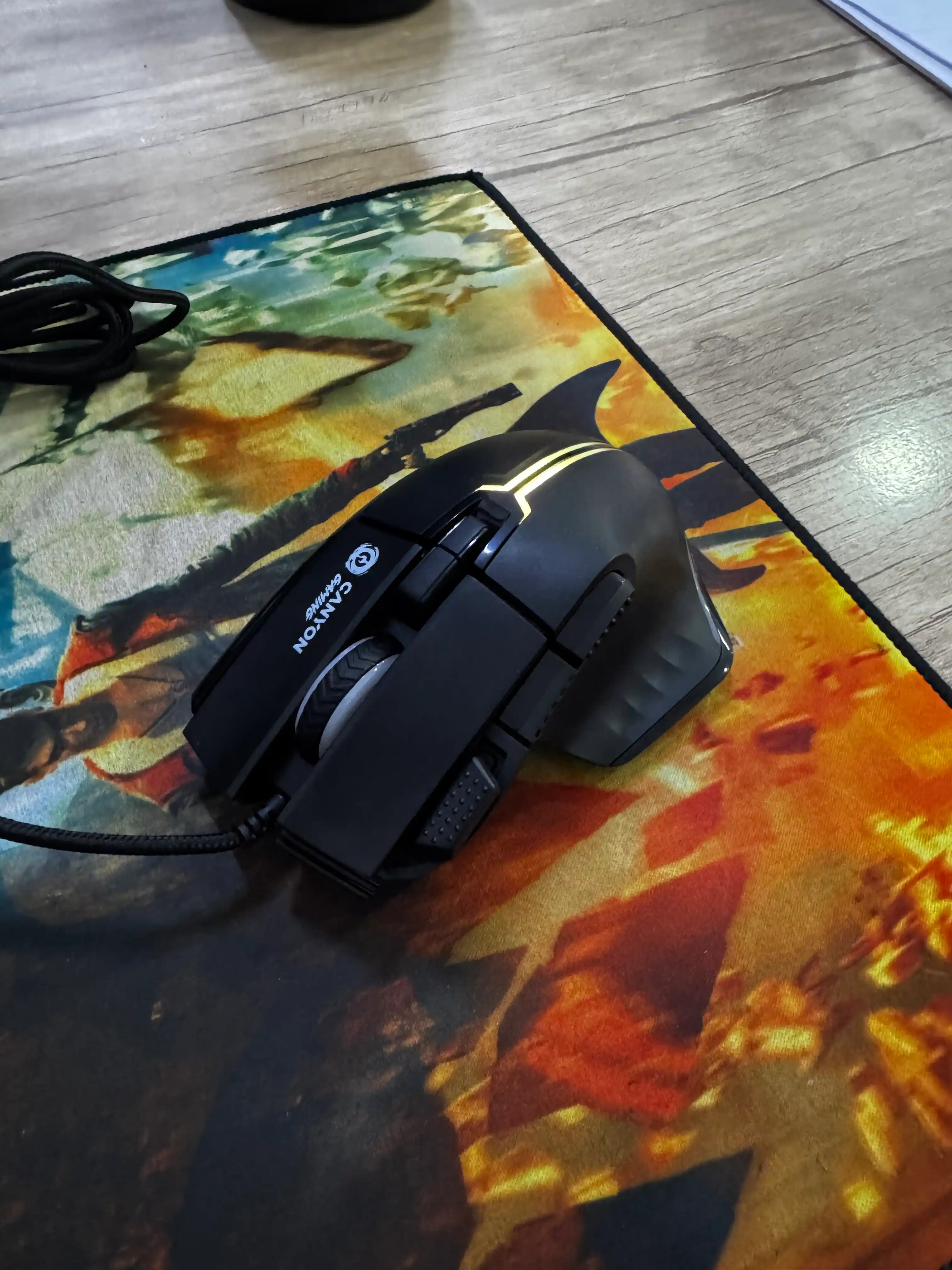 Gaming sichqoncha simli CANYON Fortnax GM-636, RGB yoritgich bilan