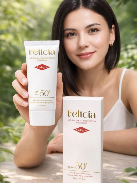 Natural Silk Fit SPF50+/PA+++ солнцезащитный крем для лица, увлажняющий, с витаминами