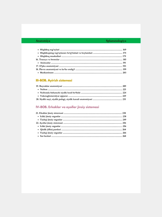 ANATOMIYA (splanxnologiya) — M.X. Muhsinov
