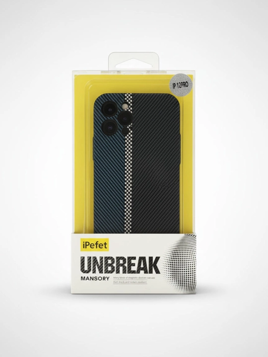 Karbon dizaynli iPhone g‘ilof – zarbaga chidamli va himoyali Case, 12-17 Pro, Pro Max