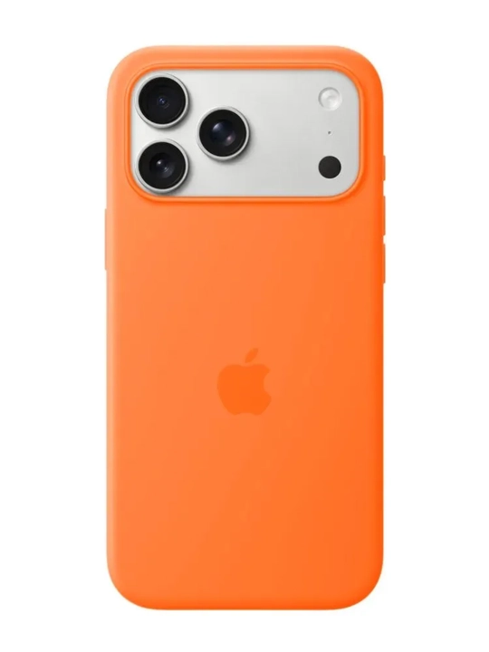 Silikonli chexol iPhone 17 Pro Max uchun, zarbaga chidamli