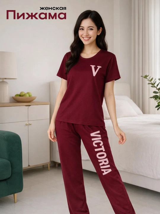 Pijama ayollar uchun, uy kiyimi, yengil matodan, o'lchamlar 46–48–50 M/L